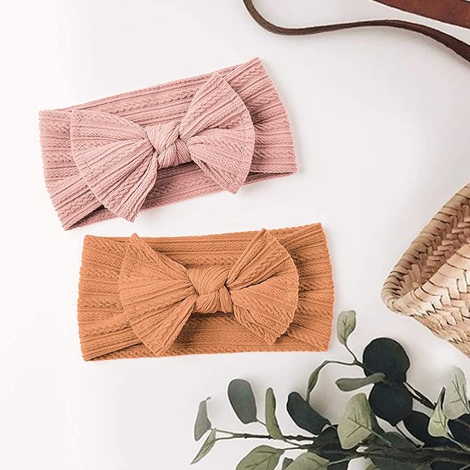Niceye Handmade Baby Headbands Stretchy Nylon Headband with Bows 12