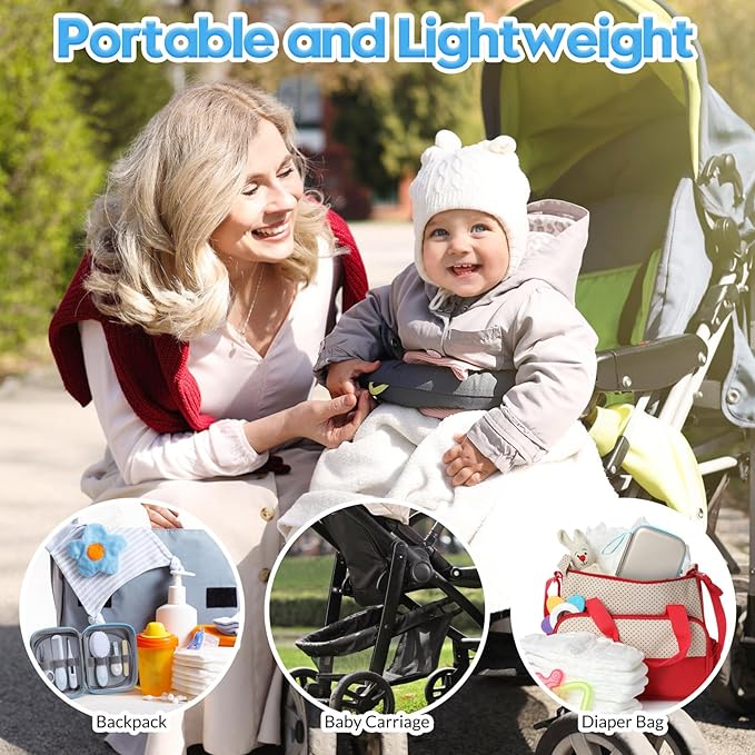 Little Angel Baby Grooming Kit,Baby Grooming Kit Newborn Care Set with Hair Brush Comb Finger Toothbrush Nasal Aspirator etc for Nursery Newborn Infant Toddlers Boys Girls(Blue)