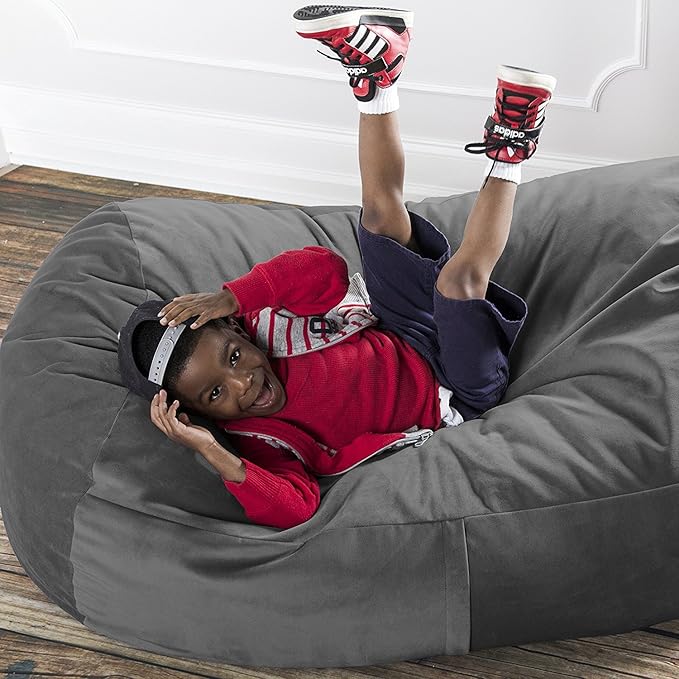 Jaxx Sofa Saxx Bean Bag Lounger, 4-Feet, Charcoal