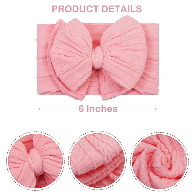 C횋LLOT 6 Pcs Super Stretchy Soft Handmade Headbands with Double