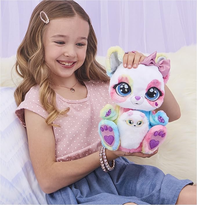 Interactive Rainbow Plush Toy and Baby with Bonus Bows, Over 150 Sounds & Actions 5 and