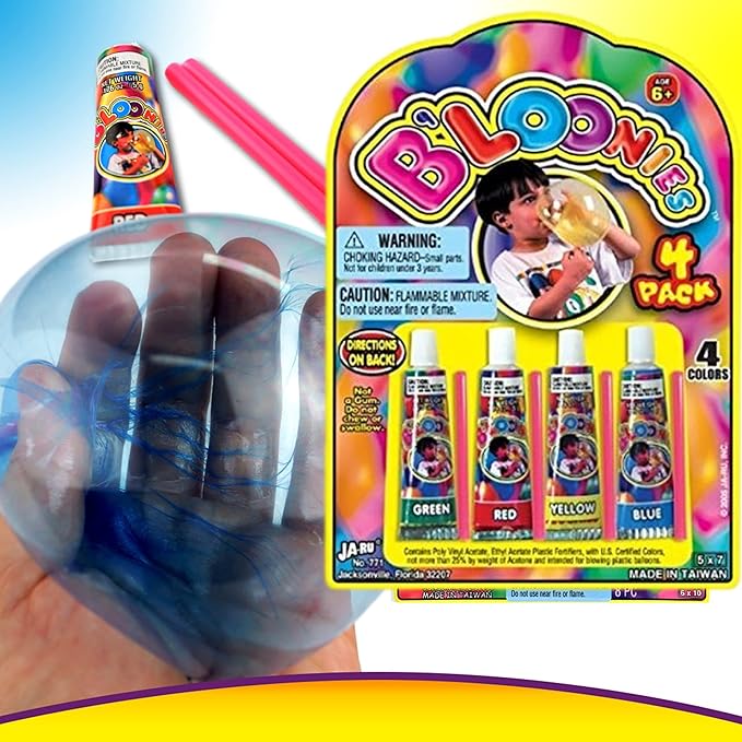 JA-RU Original Bloonies Plastic Bubbles Kids Toys(12 Pack, 48 Tube) 771-12A