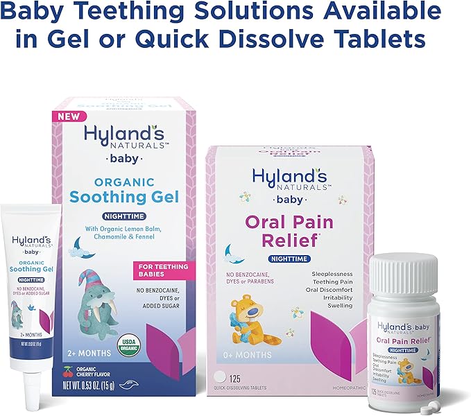 Hyland's Baby - Organic Night Oral Soothing Gel, with Chamomile 2 Months 0.53 Ounce