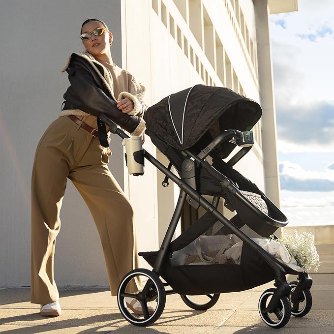 Evenflo Shyft Intuiti+ Travel System Featuring Revolve180 LiteMax NXT with SensorySoothe (Dubhan Black)