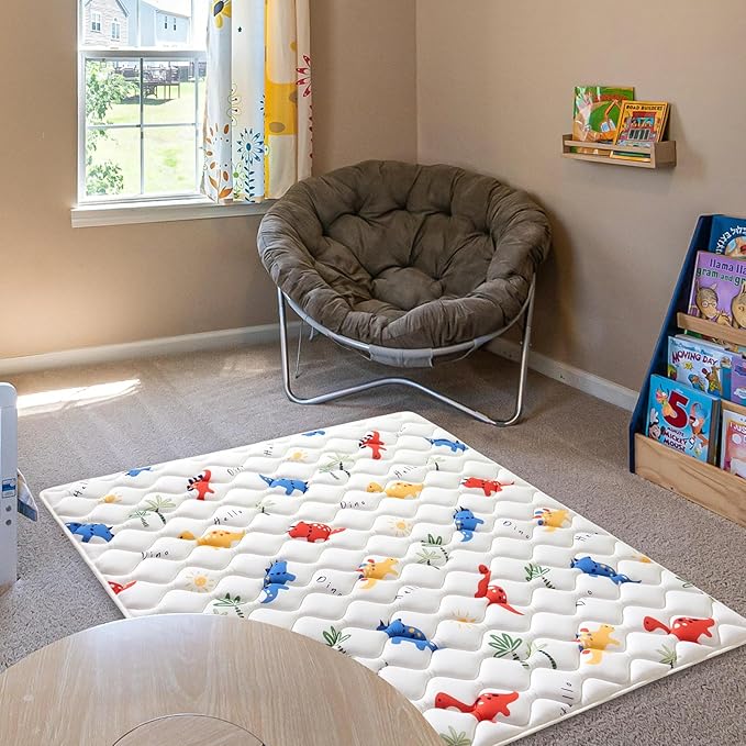 Premium Foam Baby Play Mat 59" X 59", Thick One-Piece Crawling Mat