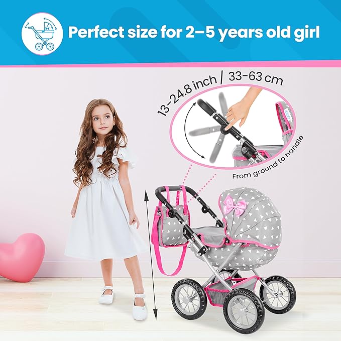 Baby Doll Stroller | Baby Doll Pram (12.99-24.80 inches) KP0262S