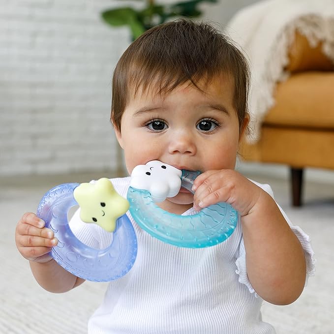 Infantino Shake & Soothe Water Teethers - Sensory Exploration and 2-Pack