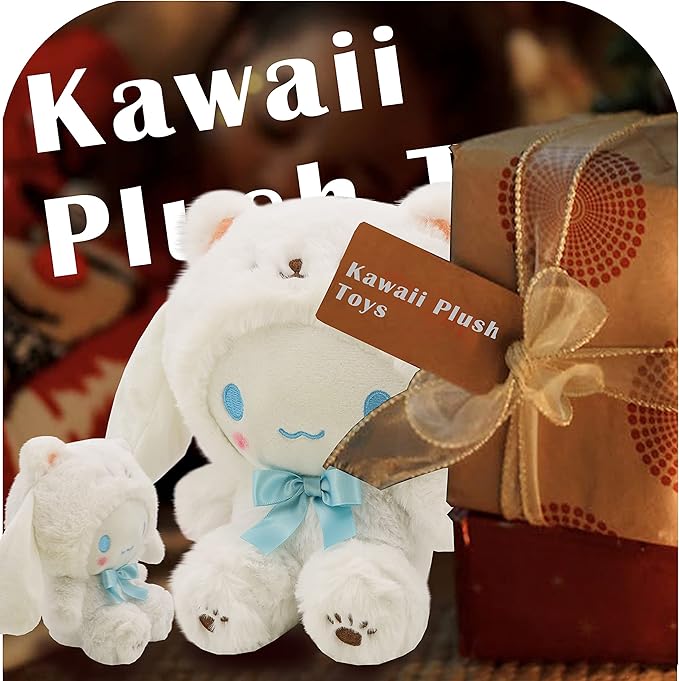 Kawaii Cartoon White Bear Cross-Dressing Series Plush,Soft Plush Doll Cute Soft Toys 7.8in)