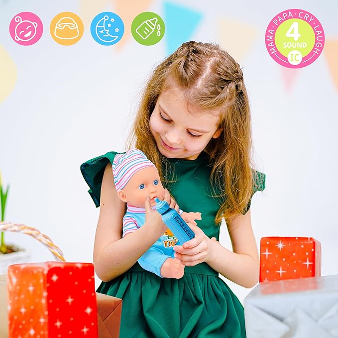 Baby Doll Care Toys, 30PCS Baby Doll Bath Set & Doctor Kit 3 4 5 6