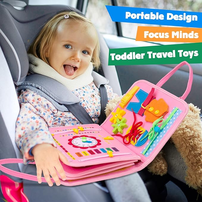 HONGDDY Busy Board Montessori Toys for Toddler, Sensory Board Toy