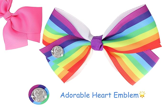 Unicorn Hair Bow Holder Organizer for Girls with JOJO Bows, 5 inch