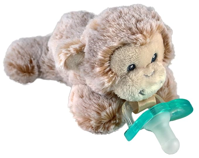 RaZbaby JollyPop Pacifier, Holder w/Detachable Baby Pacifier 0M+, 100%