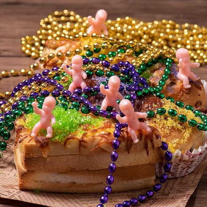 1.2" King Cake Babies Mini Plastic Babies for Baby Shower