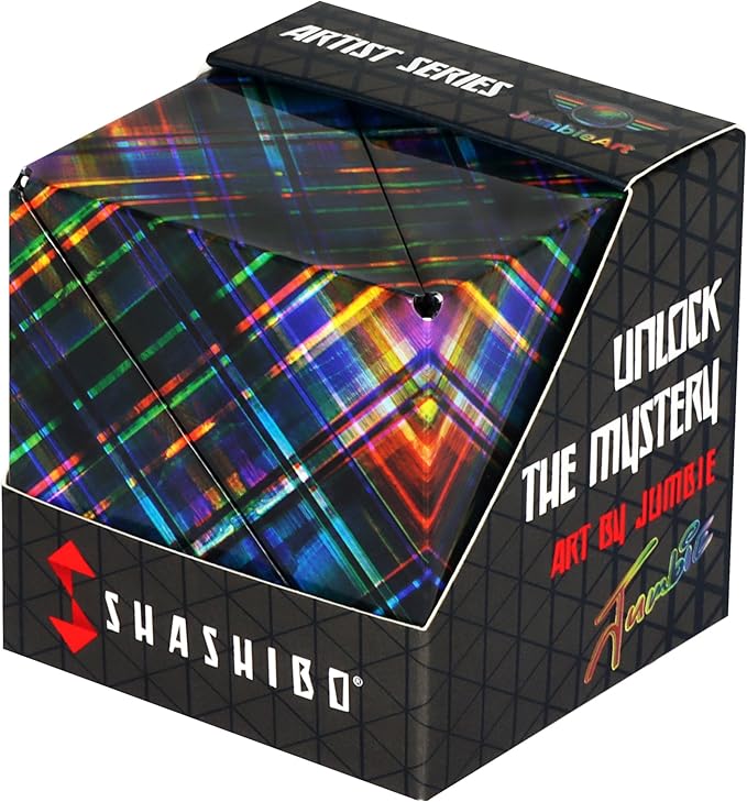 SHASHIBO Shape Shifting Box - Award-Winning, Patented Fidget Cube w/ 36 Rare Earth Magnets 70 Shapes,