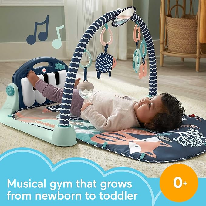 Fisher-Price Baby Playmat Kick & Play Piano Gym with Musical