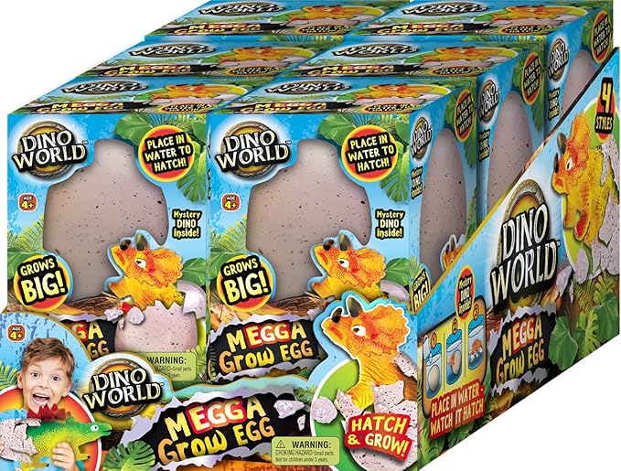 JA-RU Giant Dinosaur Eggs Water Growing Toys (6 Eggs) Animals That Grow in Water for Kids. Dinosaur Goodie Bags, Science Party Favors 1747-6p