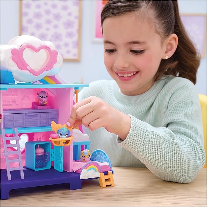 Hatchimals Alive, Hatchi-Nursery Playset Toy with 4 Mini Figures in Self-Hatching Eggs 13 Accessories, 3 and 4)