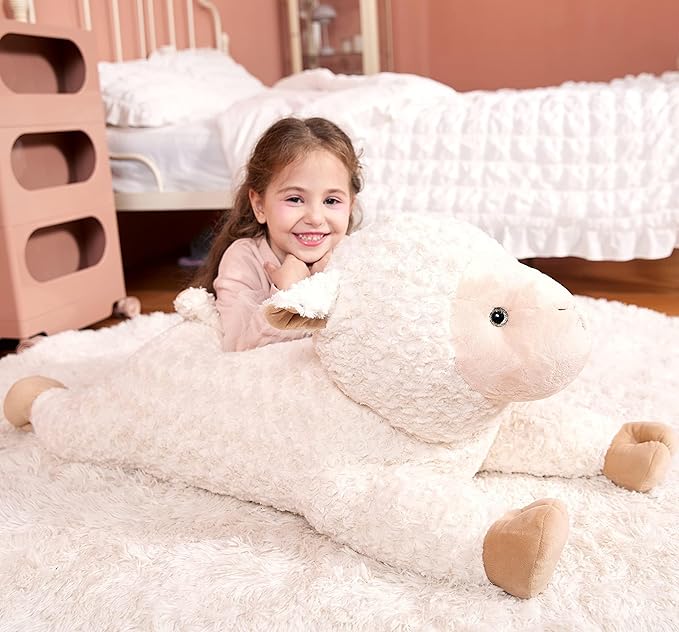 IKASA Large Sheep Stuffed Animal Plush Toy,Giant Lamb Cute Jumbo Soft Toys 30" Huge