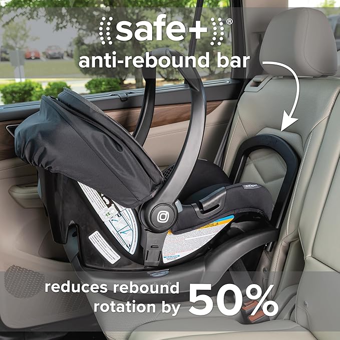 Diono Quantum 4 3-in-1 Travel System with LiteClik 30 R SafePlus Infant Car Seat and Base, Rear-Facing for Infants 4-30lbs, Includes Infant Car Seat Folding Stroller and Toddler Seat (Black Jet)