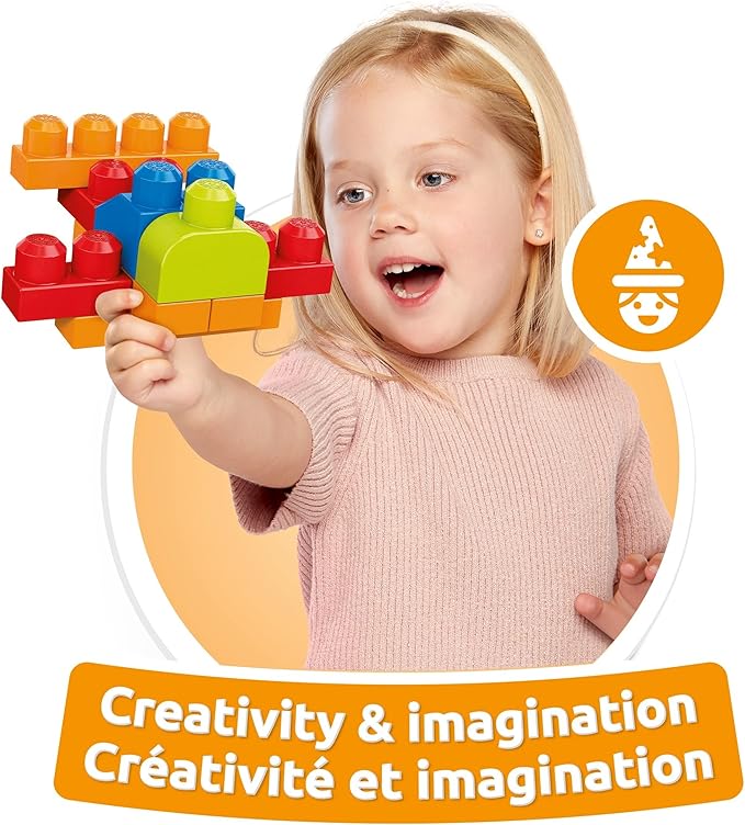 Mega BLOKS Fisher Price Building Blocks Toddler Toys, 250-Piece Build 1-3