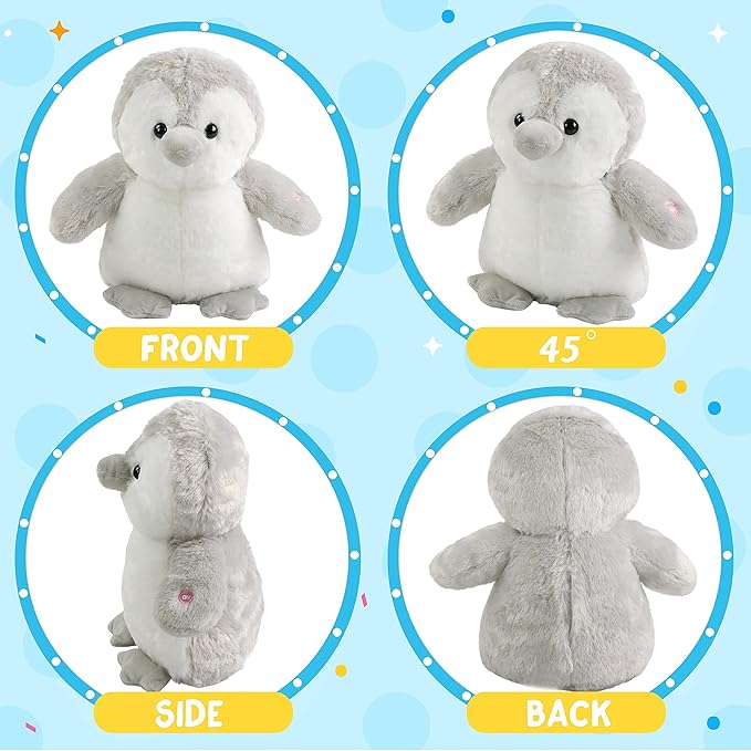 Houwsbaby 12'' LED Light Up Penguin Stuffed Animal Plush Toy