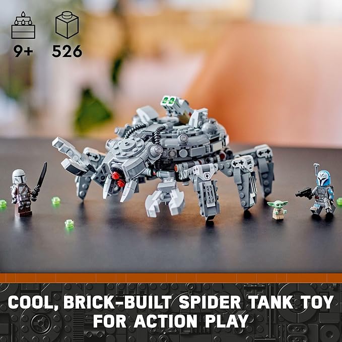 LEGO Star Wars Spider Tank 75361, Building Toy Mech from The Mandalorian Season 3 9+