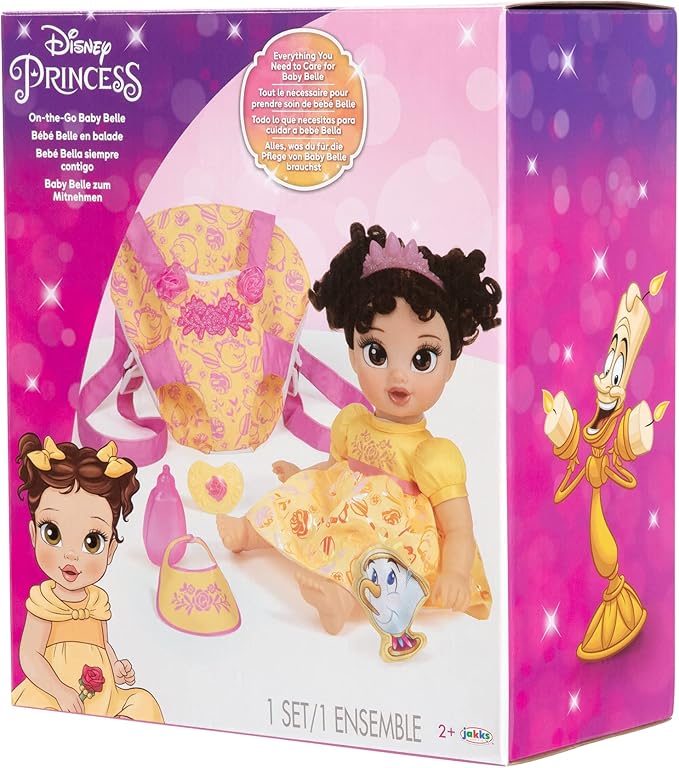 Disney Princess Belle Baby Doll Deluxe with Tiara, Carrier
