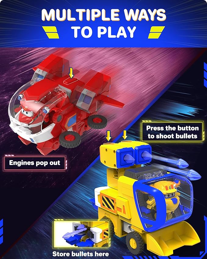 Super Wings Toys 7 Inch Donnie's Transforming Robot from Plane just 15 Steps, Action Figures Toy for Kids Ages 3+