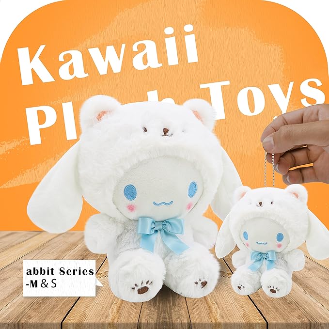 Kawaii Cartoon White Bear Cross-Dressing Series Plush,Soft Plush Doll Cute Soft Toys 7.8in)