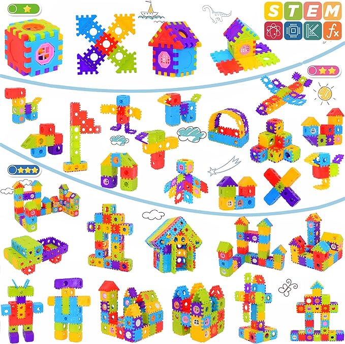 Building Blocks for Toddlers & Kids 180 Pcs Toy Building