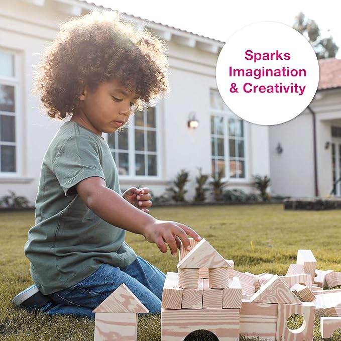 Edushape Wood-Like Soft Baby Blocks for Toddlers 1-3, 32 Pieces Big Size - Edu-Blocks Soft Blocks Foam Blocks