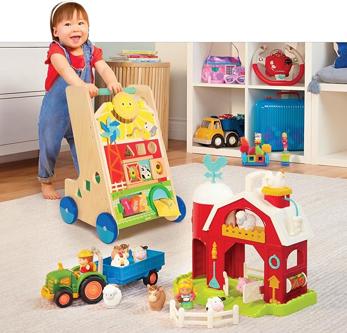 Battat – Wooden Activity Walker 9 Educational 1 Year