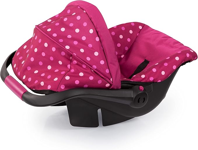 Bayer Design Baby Doll Deluxe Car Seat with Canopy- Polka