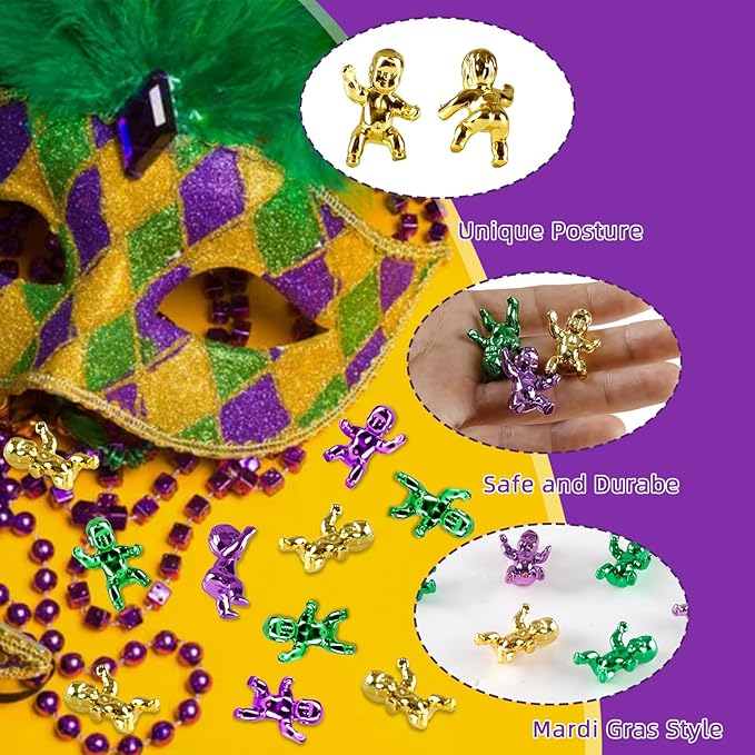 1.2inch Mini Metallic Tiny Babies, Colorful Tiny Baby Dolls King (48 pcs)