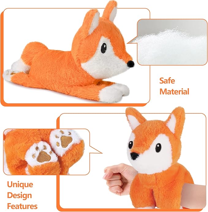 iPlay, iLearn Wrist Pals Toddler Plush Toys Slaps Bracelets 2Pcs 12" 2 3 4 5 6 7 8 Baby