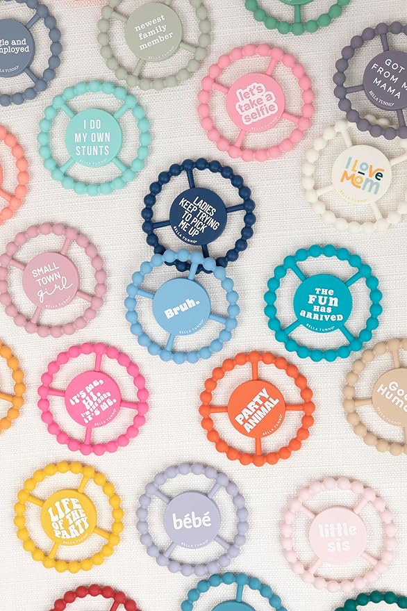 Bella Tunno Happy Teether ??Soft & Easy Grip Baby Teether Toy, Silicone Teether Ring to Help Soothe Gums