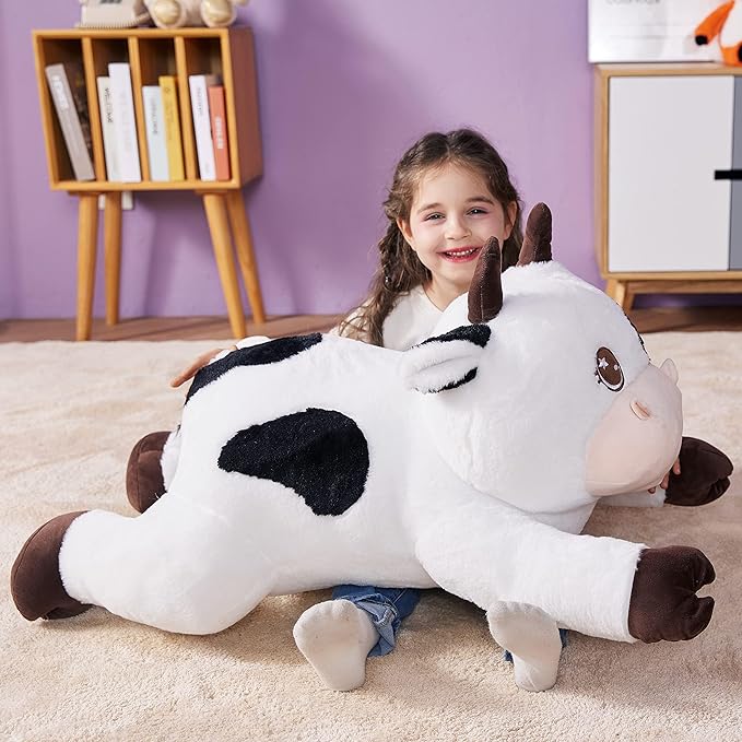 IKASA Giant Cow Stuffed Animal Plush Toy,30" Large Cow Cute Jumbo Soft Toys