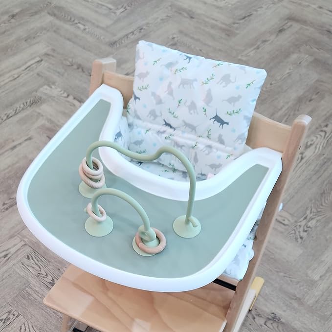 High Chair Toys with Suction Cups | Silicone & Wooden High Chair Suction Cup Toys for Babies 6-12 Months
