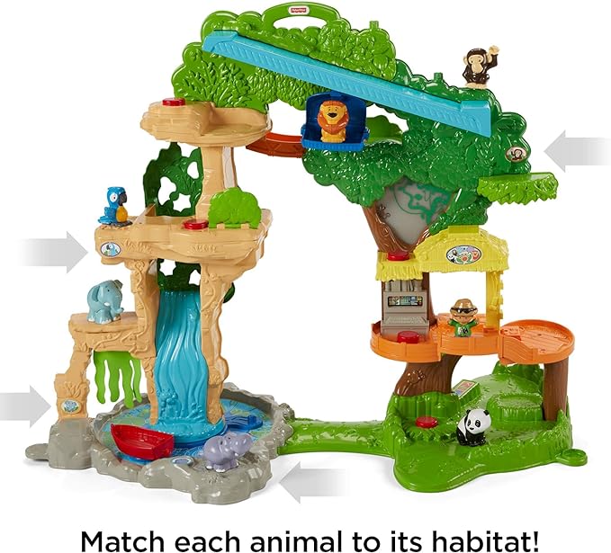 Fisher-Price Little People Toddler Toy Share & Care Safari 2-Ft 7 Figures 1+ years