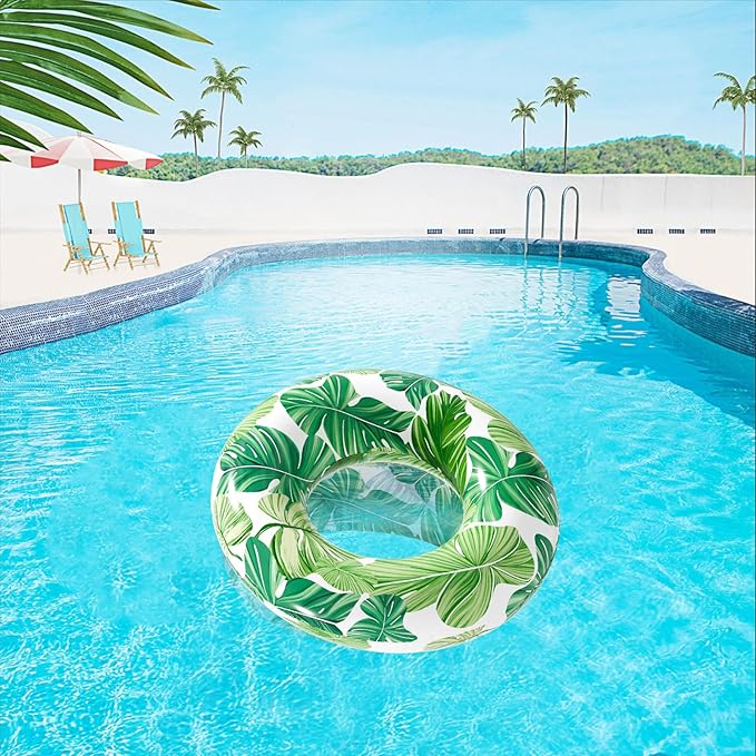 Inflatable Pool Floats Rings - Water Floaty Toys for Adults Kids