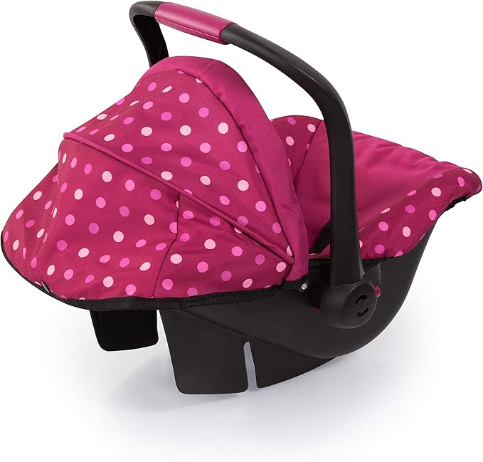 Bayer Design Baby Doll Deluxe Car Seat with Canopy- Polka