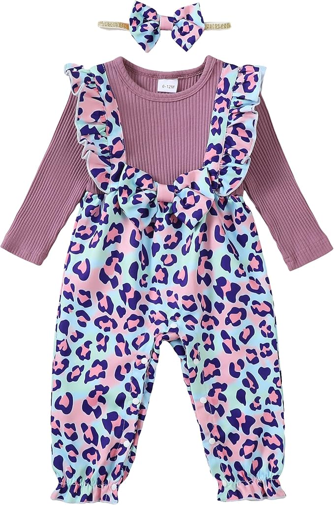 Newborn Baby Girls One Piece Romper Jumpsuit Cute Floral Print