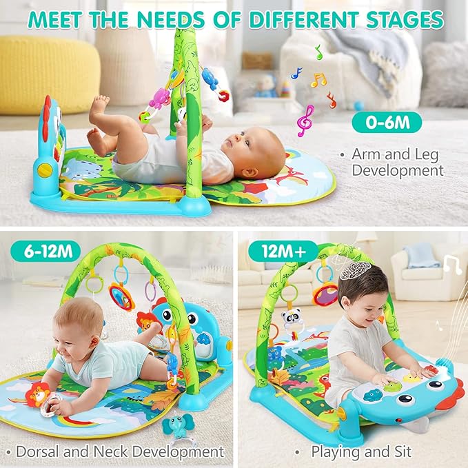 Baby Gym Play Mats Baby Toys Tummy Time Mat Toys 0-3 6 9 12