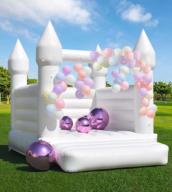 White Bounce House Inflatable Bounce House with Blower,13x12x10 FT Indoor