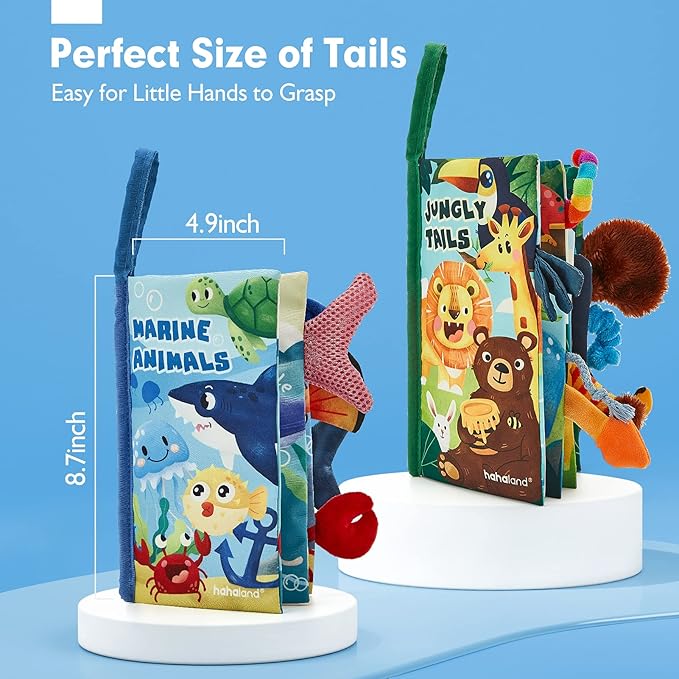 hahaland Baby Toys 0-6 Months Baby Books 2PCS, Baby Toys 6-12 Months - Soft 0-12 Months