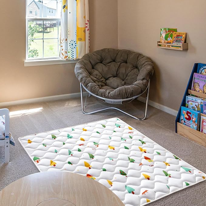 Premium Foam Baby Play Mat 6 ft x 4 ft, Extra Large Activity Playmats for Babies