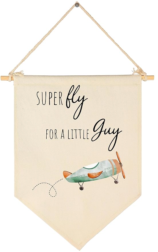 Super Fly for a Little Guy-Airplane Decor-Baby Gift Shower-Flag Decor