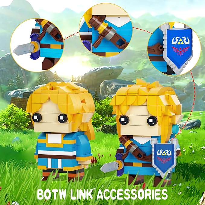 Link and Princess Building Block Kits BOTW Link Figure (393pcs)