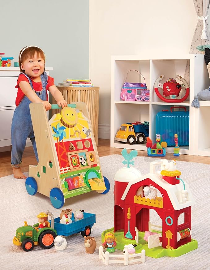 Battat – Wooden Activity Walker 9 Educational 1 Year