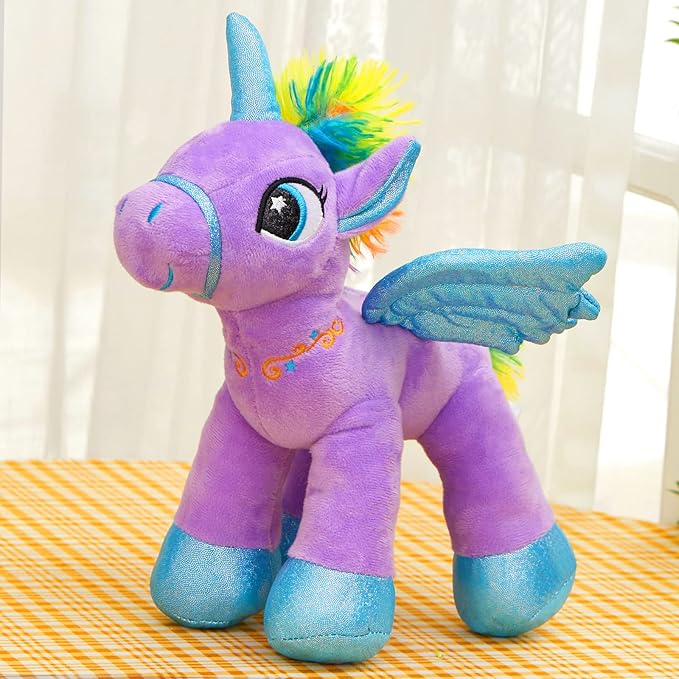 Houwsbaby 14'' Purple LED Light Up Unicorn Stuffed Animal,Unicorn Plush Toy